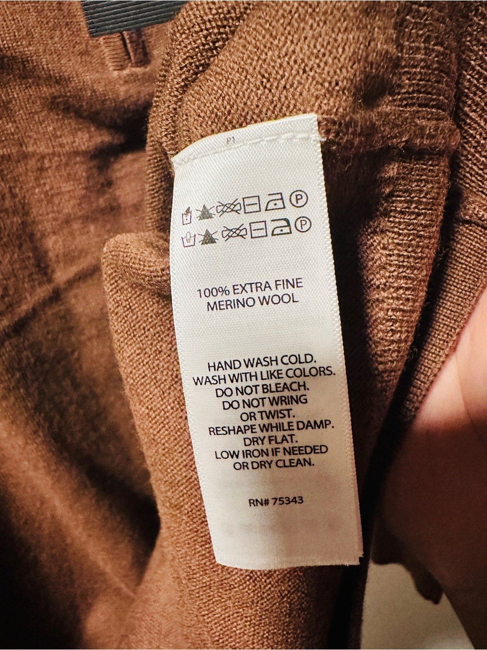 XXL | Christian Lacroix | Brown Merino Wool Quarter-Zip Sweater - Picture 7 of 8